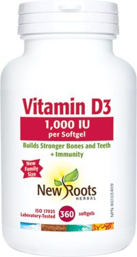 Vitamin D3 1,000 IU per Softgel
