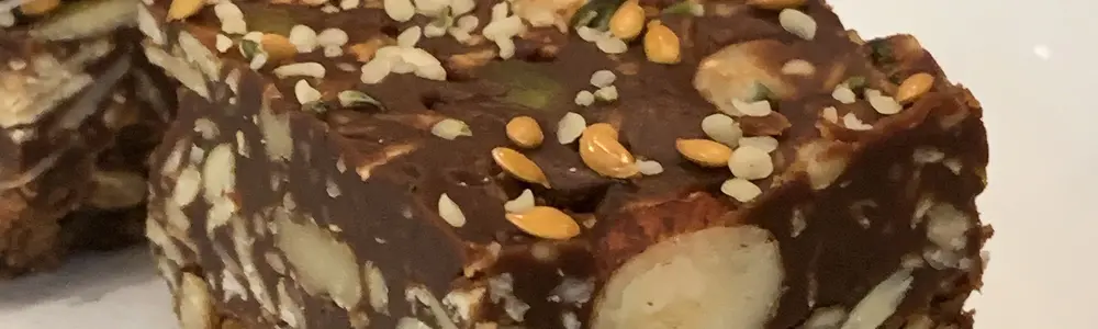 Super Stacked Chocolate Nut and Seed Bars