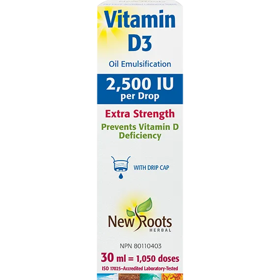 Vitamin D3 (Oil Emulsification) 2,500 IU per Drop Extra Strength